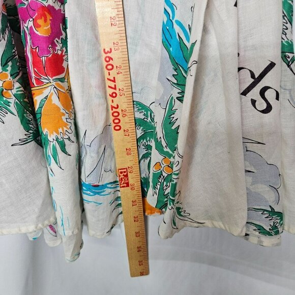 Vintage Carole Little Saint-Tropez West Tropical Print Skirt‎ 70s 80s Tiered 8 - Picture 10 of 15